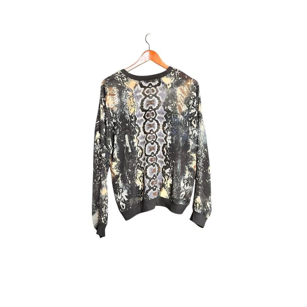 Cabi Python Retro Print Chiffon Blouse Size L - image 2